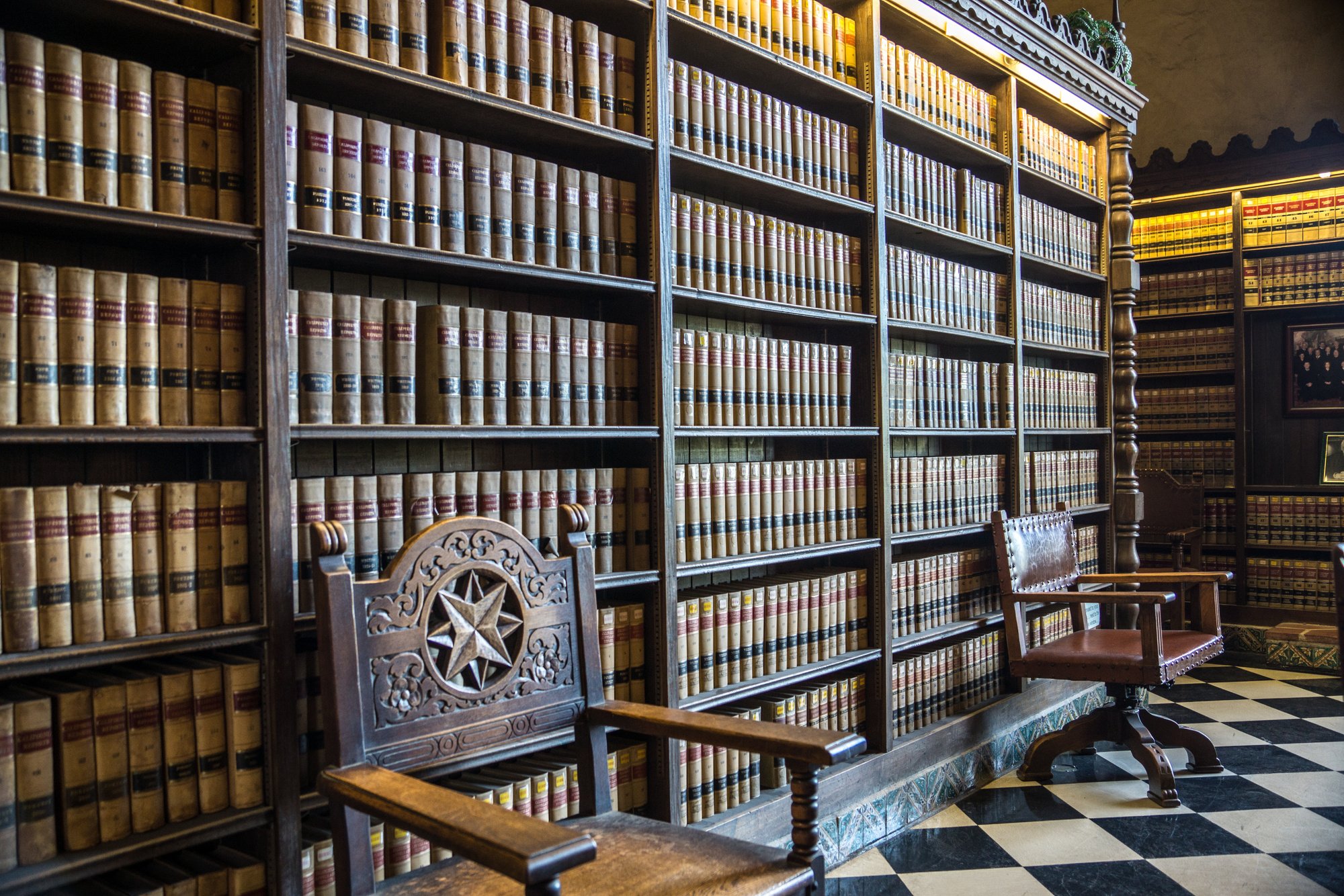 Bookshelves at a Law Library